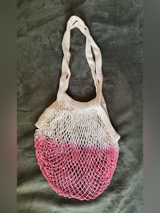 Handbags - Camp Collection Pink and Cream Market Tote Bag